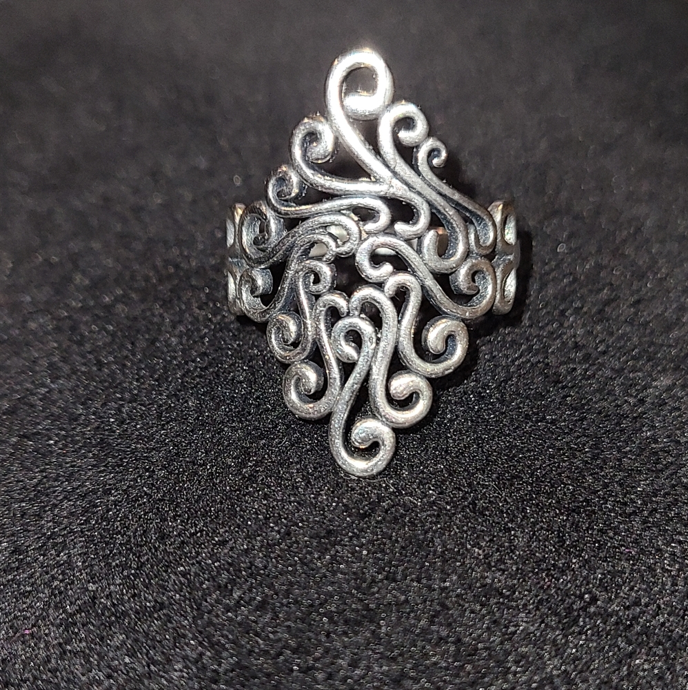 925 Sterling Silver Filigree Ring